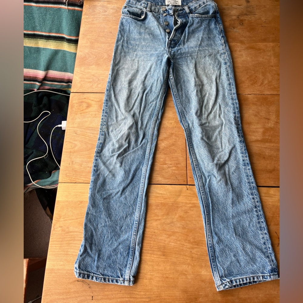 Reformation Cynthia High Rise Straight Jeans - Size 23 in color Colorado